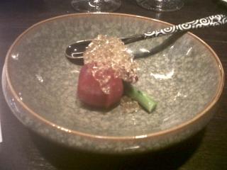marinated tomato with Tosazu jelly